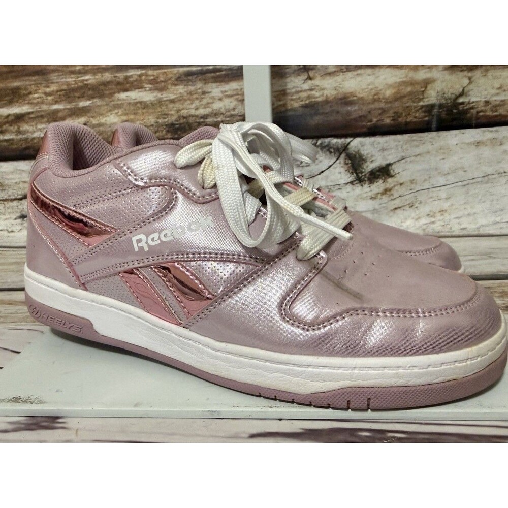 Heelys Pink Chrome Metallic Wheel Shoes Women’s Size 6 Reebok